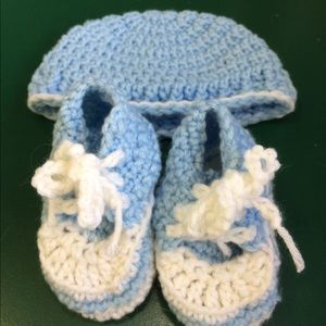 Baby Beanie and Converse-Style Booties, Handmade